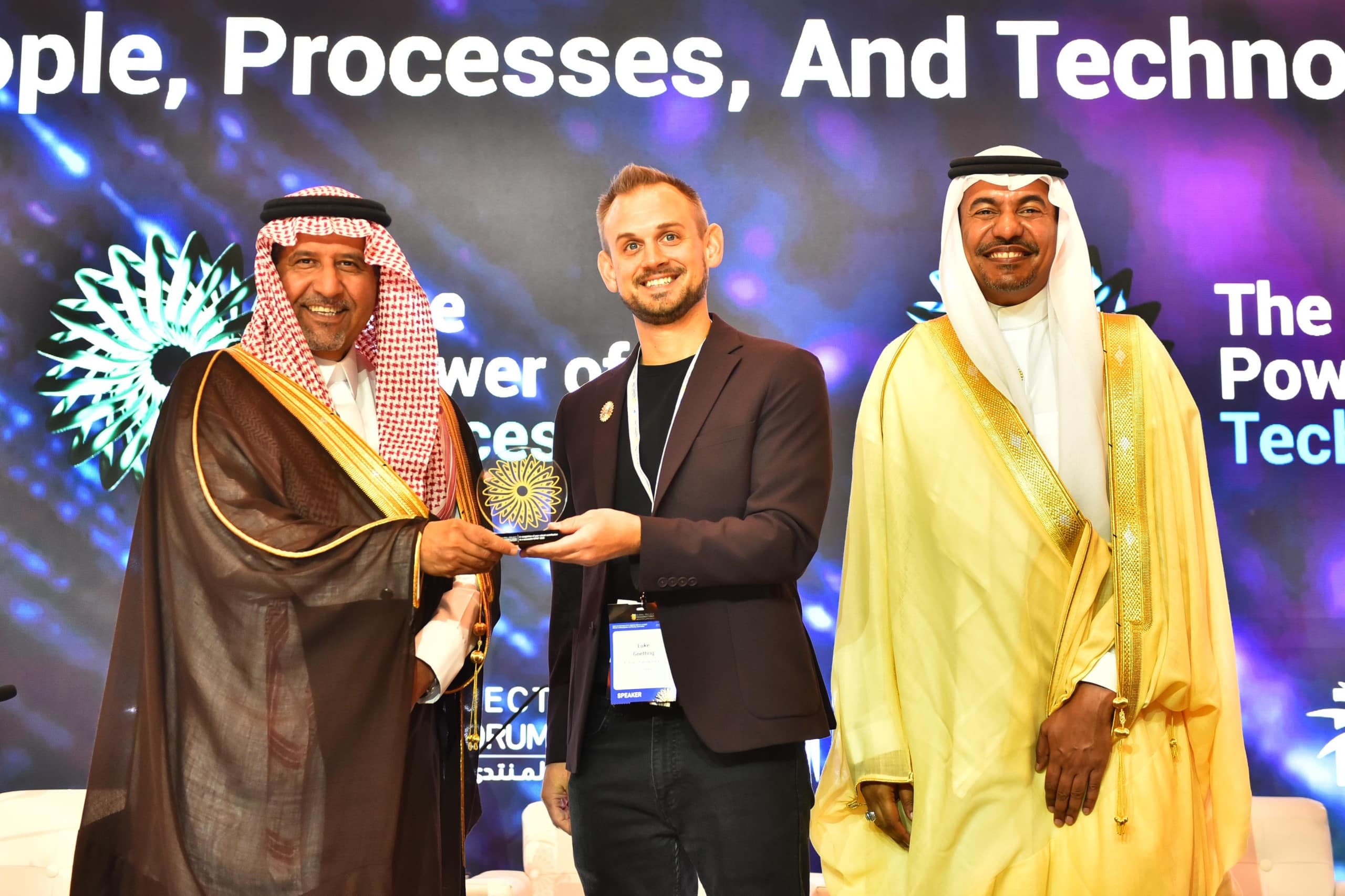 Luke presenting at conference